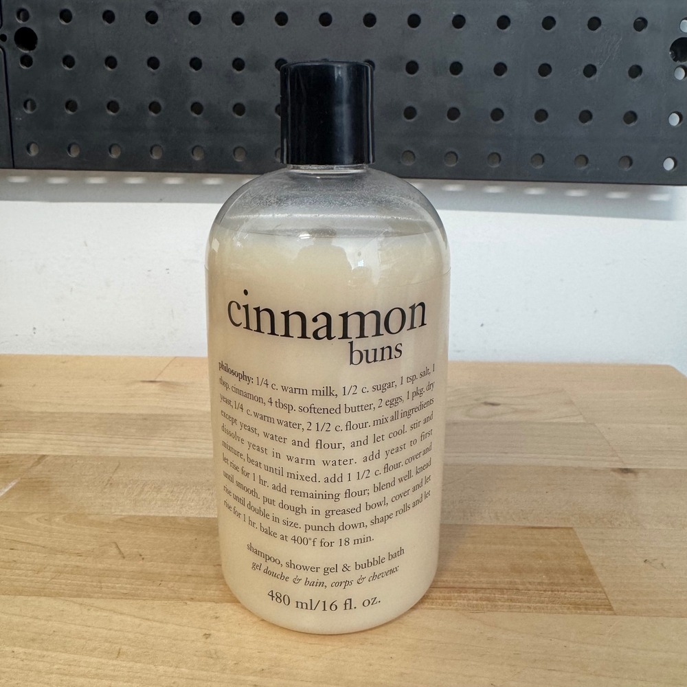 Philosophy Cinnamon Buns 3-in-1 Shampoo Shower Gel & Bubble Bath 16oz New Sealed